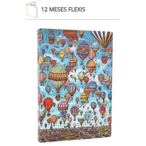 Agenda Paperblanks Flexi Festival Globos Midi dia por pagina