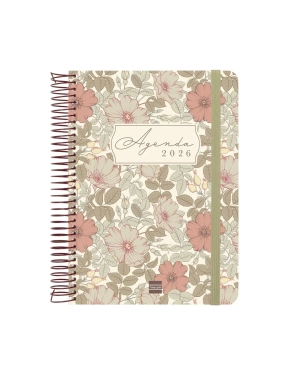 Agenda anual Finocam Cloe E/10 dia por pagina marron