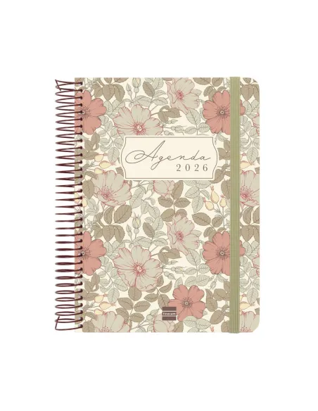 Agenda anual Finocam Cloe E/10 dia por pagina marron