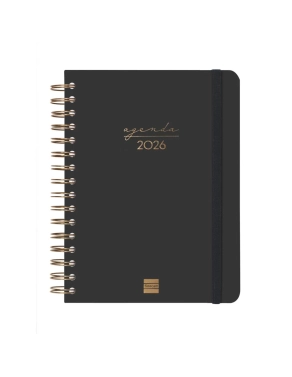 Agenda anual Finocam Alma E10 dia pagina negra