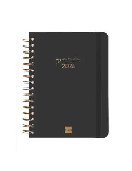 Agenda anual Finocam Alma E10 dia pagina negra