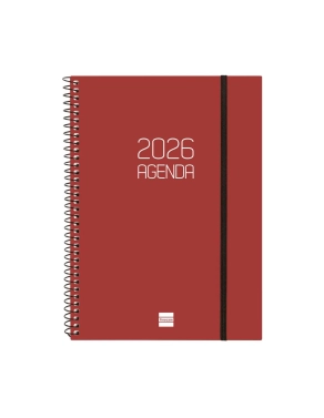 Agenda Finocam Opaque E10 215x155 semana vista burdeos