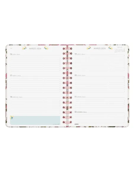 Agenda anual semana vista moniquilla