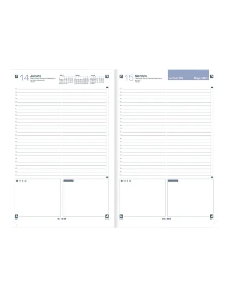 Agenda Oxford Modern A5 dia pagina surtidas pastel