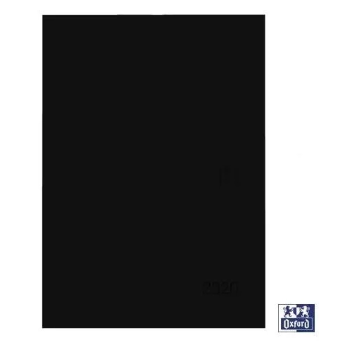 Agenda anual oxford minimal 150x210 dia pagina negra
