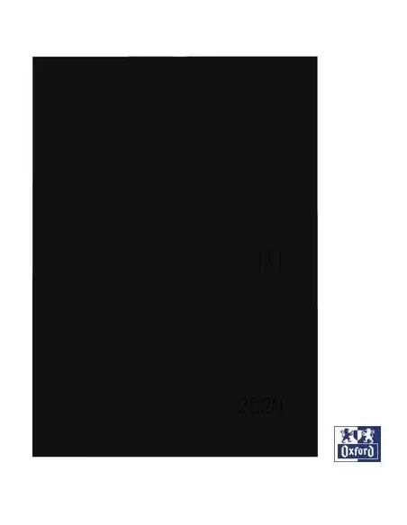Agenda anual oxford minimal 150x210 dia pagina negra