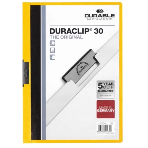 Dossier A4 Durable Duraclip 30 hojas amarillo