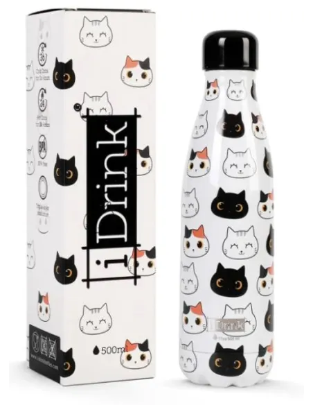 Botella termica decorada Cats 500ml iDrink