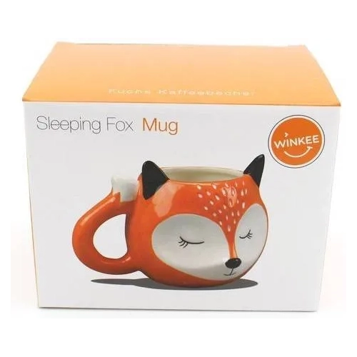 Taza cara zorro durmiendo