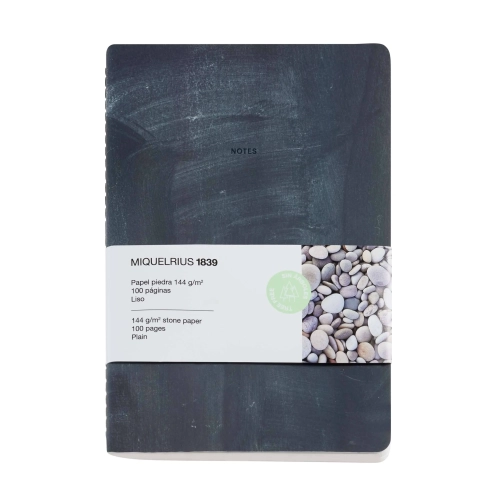 Libreta cuaderno MiquelRius Stone  Paper papel piedra negra