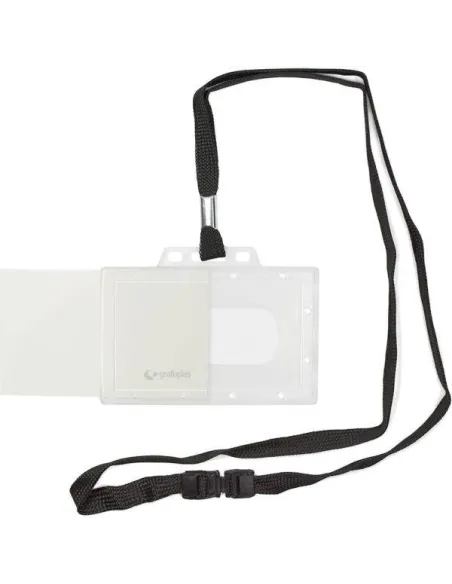 Portanombre  identificador PVC rigido con cordon para cuello