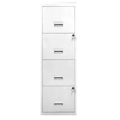 Archivador metalico 4 cajones carpetas colgantes blanco