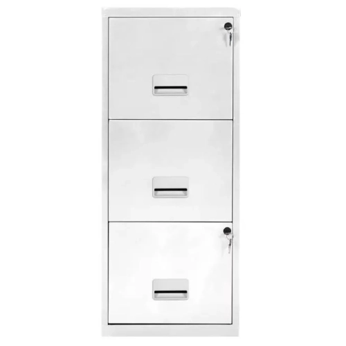 Archivador metalico carpetas colgantes 3 cajones blanco