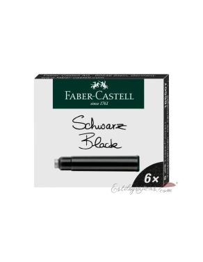 Cartuchos tinta pluma Faber Castell caja 6 unidades