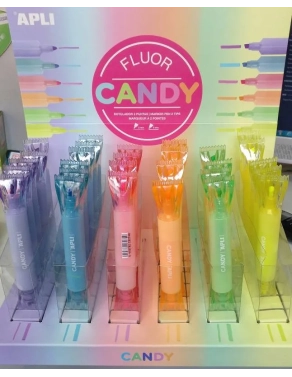 Rotulador fluorescente Apli Candy doble punta