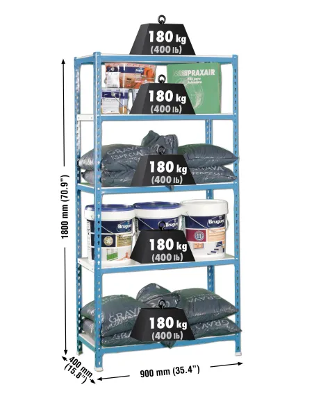 Estanteria metalica simonclick 200x100x40