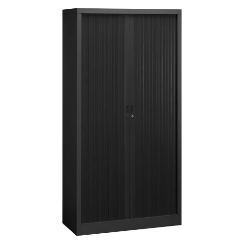 Armario metálico cierre persiana 198x100 desmontable negro