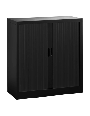 Armario metálico cierre persiana 107x100 desmontable negro