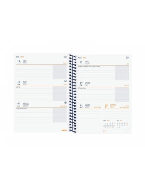 Agenda escolar Cool 8º Finocam semana vista