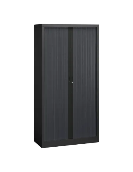 Armario metálico cierre persiana 198x100 desmontable negro