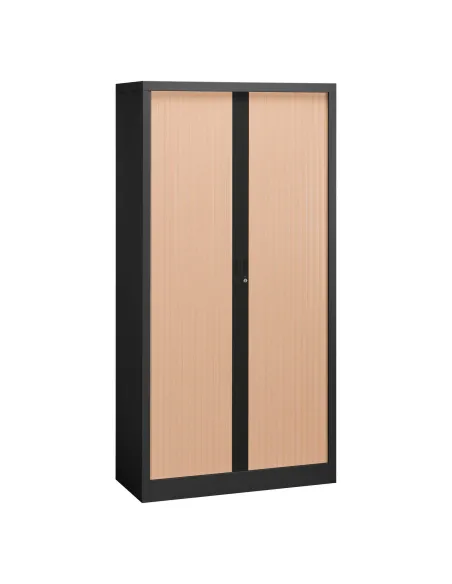 Armario metálico cierre persiana 198x100 desmontable negro