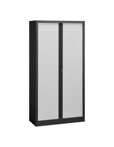 Armario metálico cierre persiana 198x100 desmontable negro