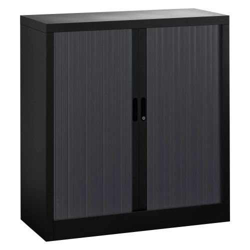 Armario metálico cierre persiana 107x100 desmontable negro