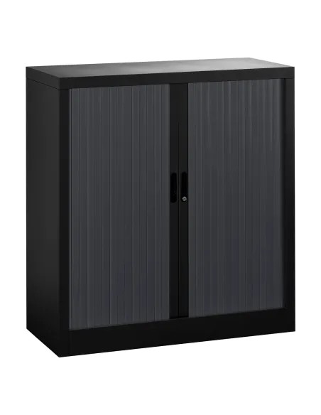 Armario metálico cierre persiana 107x100 desmontable negro