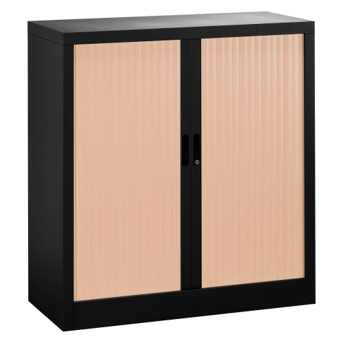 Armario metálico cierre persiana 107x100 desmontable negro